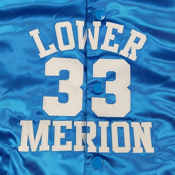 Kobe Bryant 33 Jacket Men's Size 5XL Blue Lower Merion High School Satin Bomber - Picture 3 of 3